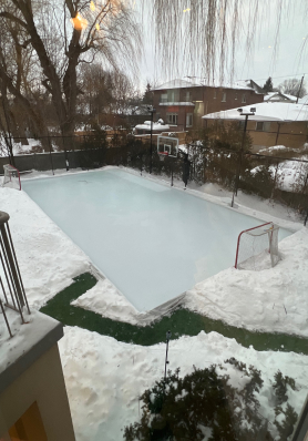 Backyard hockey rinks