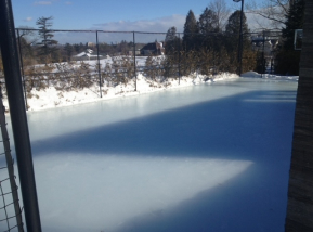 Backyard hockey rinks