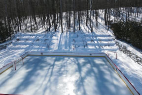 Backyard hockey rinks