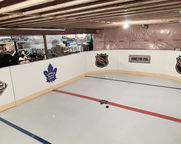 Backyard hockey rinks