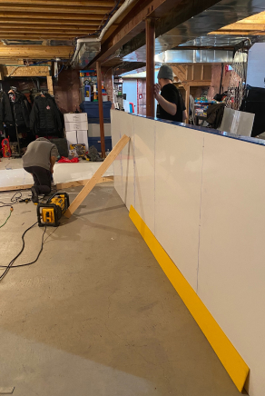 Backyard hockey rinks