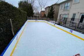 Backyard hockey rinks